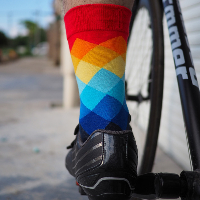 Racmmer 2020 șosete colorate pentru ciclism bărbați și femei, șosete pentru bicicletă de șosea, șosete de bumbac, respirabile, în aer liber, accesorii pentru biciclete