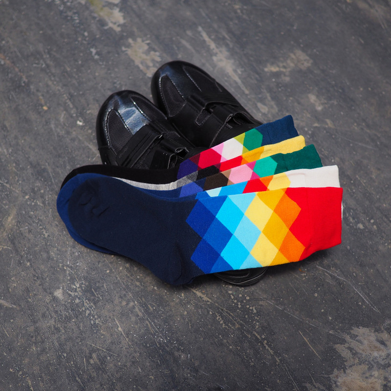 Racmmer 2020 șosete colorate pentru ciclism bărbați și femei, șosete pentru bicicletă de șosea, șosete de bumbac, respirabile, în aer liber, accesorii pentru biciclete