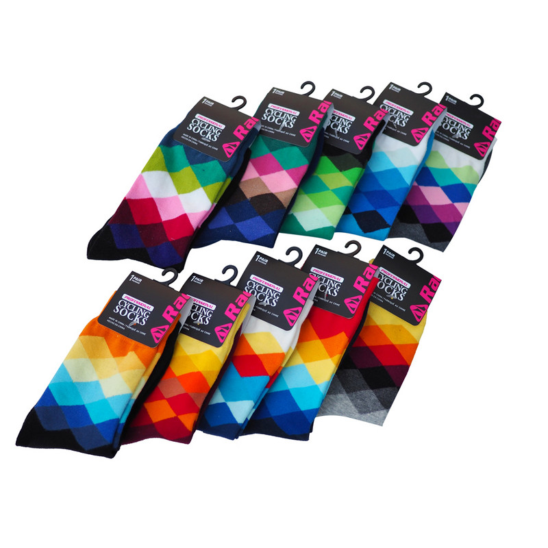 Racmmer 2020 șosete colorate pentru ciclism bărbați și femei, șosete pentru bicicletă de șosea, șosete de bumbac, respirabile, în aer liber, accesorii pentru biciclete