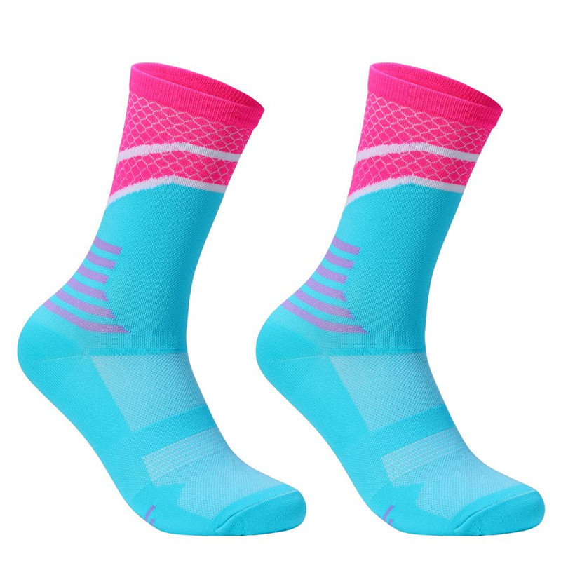 Șosete de ciclism cu model stereoscopic de marcă profesională, șosete sport, șosete de compresie pentru bărbați