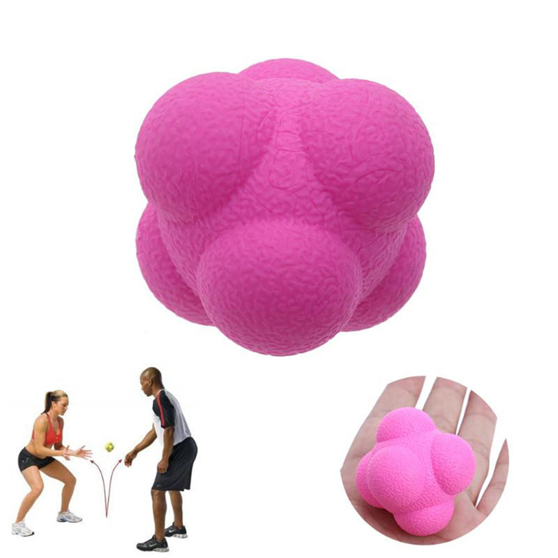 Minge de reacție hexagonală de 5,5 cm Silicon Agilitate Coordonare Exercițiu reflex Sport Fitness Minge de antrenament