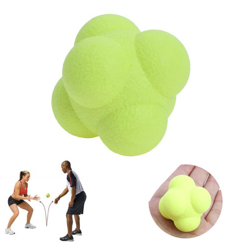 Minge de reacție hexagonală de 5,5 cm Silicon Agilitate Coordonare Exercițiu reflex Sport Fitness Minge de antrenament