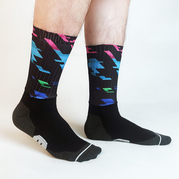 Нов стилен дизайн Силиконови нехлъзгащи се чорапи за колоездене Професионални чорапи за мъже, жени Планински велосипед Туризъм Бягане Спортни чорапи за велосипед