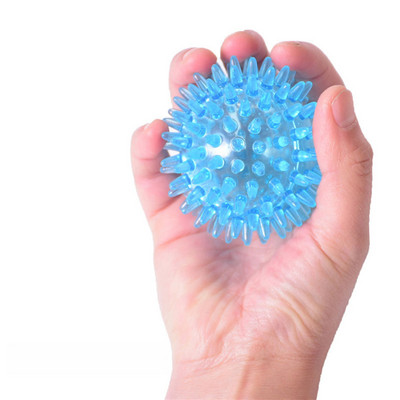 TPR 7CM диаметър куха мека шипова топка Възстановяване на силата на ръцете Упражнение Масажна топка Йога Фитнес Spiky Massager Trigger Point