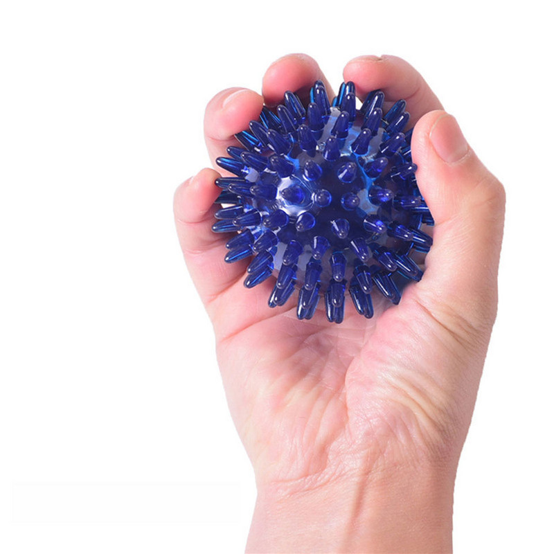 TPR 7CM диаметър куха мека шипова топка Възстановяване на силата на ръцете Упражнение Масажна топка Йога Фитнес Spiky Massager Trigger Point