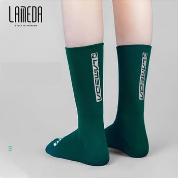 LAMEDA Професионални чорапи за колоездене Мъже Жени Дишащи отразяващи Спортни чорапи за бягане на открито MTB Аксесоари за шосейни велосипеди