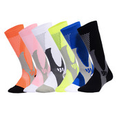 Șosete de compresie de înaltă calitate Ciorapi înalți până la genunchi Bărbați, femei, Ciclism în aer liber, șosete de sport respirabile pentru adulți, cu uscare rapidă