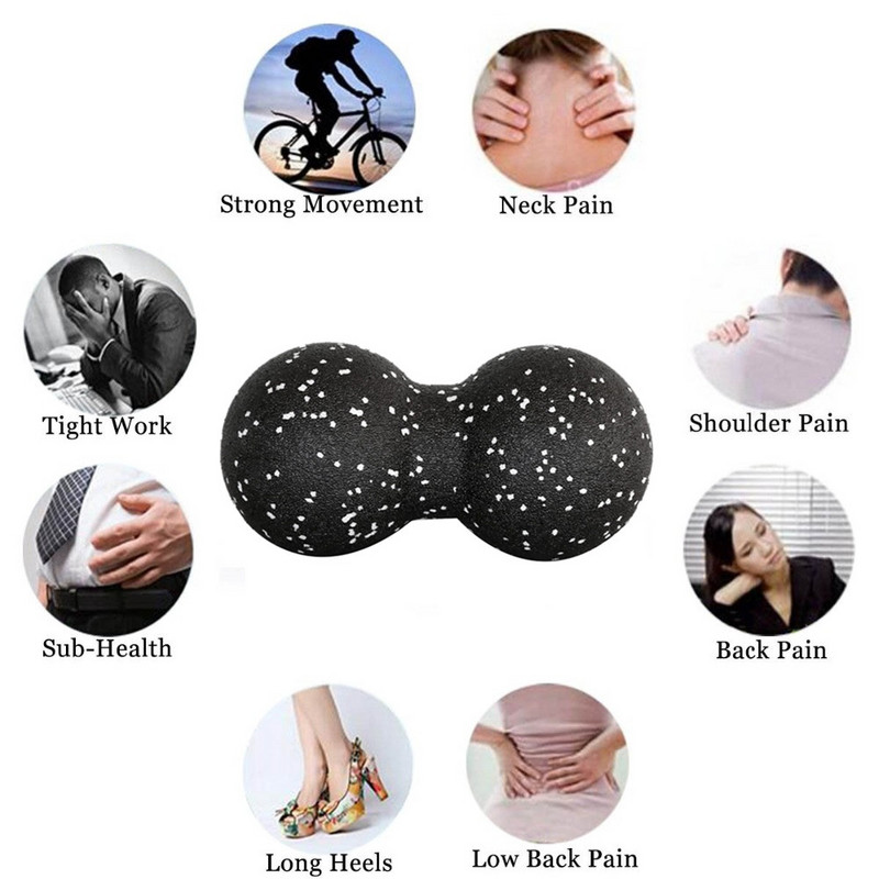 Minge de masaj pentru yoga Terapia spatelui Culturism Mingi de fitness Punctul de declanșare Antrenament pentru eliberarea durerii Set de mingi de masaj