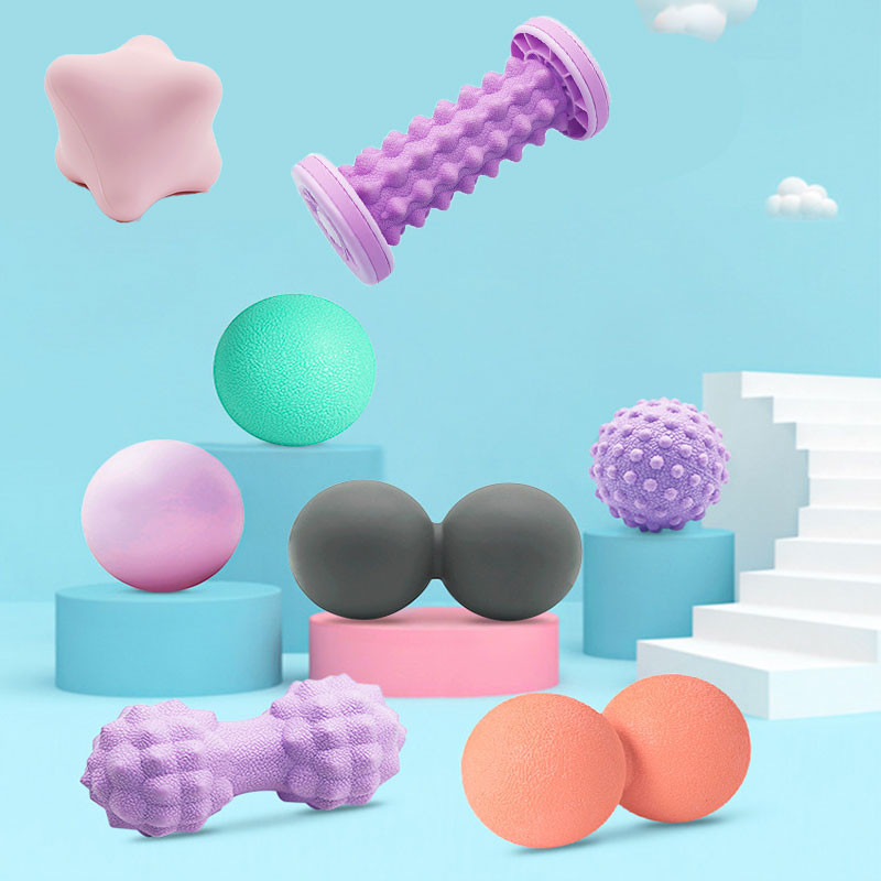 Fitness Yoga Fascia Minge Handbal Picioare Acupunct Minge Masaj Rolă spate Mână Muschi Relax Antrenor Fitball Silicon portabil