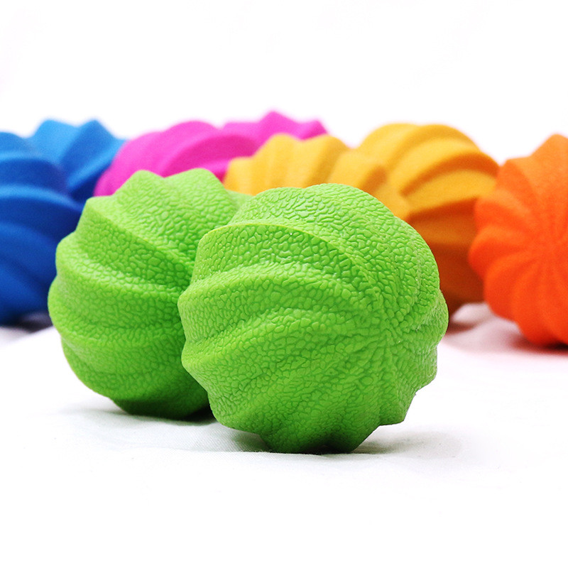 Masszázsgolyós fájdalomcsillapító stresszoldó triggerpont terápia izomcsomó-fitness jóga injekciós öntött TPE földimogyoró spirálmintával