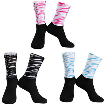 Нови чорапи против плъзгане Силиконови безшевни чорапи за колоездене Спортен велосипед за бягане Calcetines Ciclismo