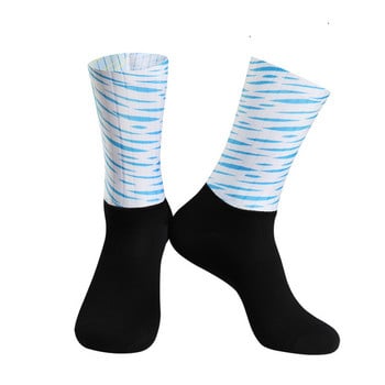 Нови чорапи против плъзгане Силиконови безшевни чорапи за колоездене Спортен велосипед за бягане Calcetines Ciclismo