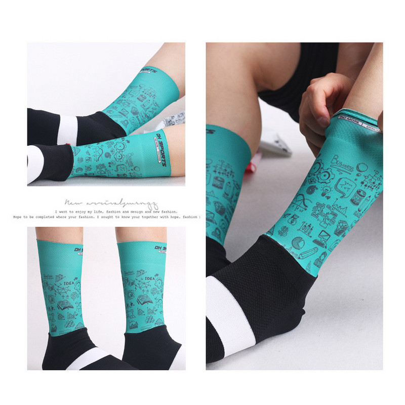 Nou material funcțional șosete pentru ciclism bărbați, femei, șosete anti-alunecare pentru bicicletă, vară, sport în aer liber, alergare, drumeții, șosete de compresie