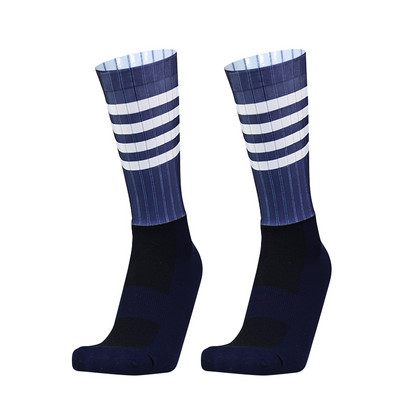 Noi șosete de ciclism Pro Bike Team Bărbați Femei fără sudură Anti-Slip Stripe Sport Calcetines Ciclismo
