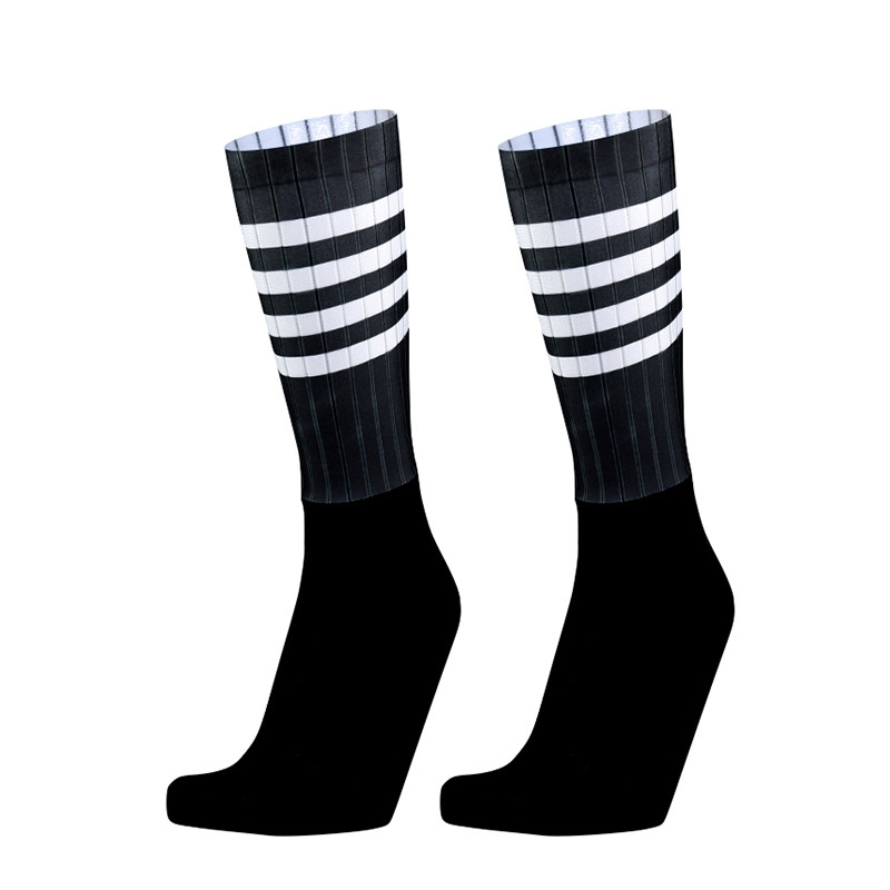 Noi șosete de ciclism Pro Bike Team Bărbați Femei fără sudură Anti-Slip Stripe Sport Calcetines Ciclismo