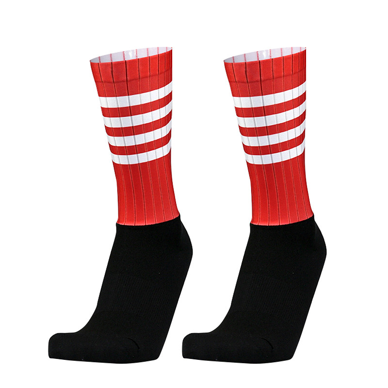 Noi șosete de ciclism Pro Bike Team Bărbați Femei fără sudură Anti-Slip Stripe Sport Calcetines Ciclismo