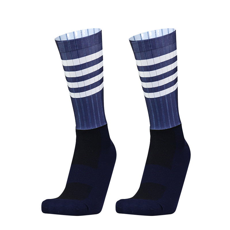 Noi șosete de ciclism Pro Bike Team Bărbați Femei fără sudură Anti-Slip Stripe Sport Calcetines Ciclismo