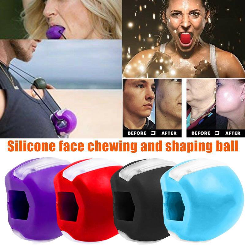 Žandikaulio raumenų lavinimo kamuoliukas Maisto kokybės Silikagelis Veido Pratimai Fitness Kramtomi kamuoliukai Kaklas Veido Tonizuojantis Treniruoklis