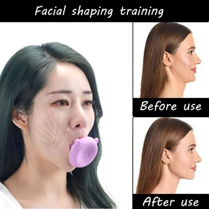 Silikageelist lõualuu harjutuspall, näo- ja kaelatrenažöör Fitnessi tarvikud Treening-näo tõstmine nahka pinguldav topeltlõua vähendav lihas