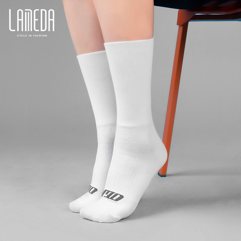 LAMEDA kerékpáros országúti kerékpáros zokni légáteresztő fényvisszaverő kültéri sportzokni futó férfi és női csőzokniban