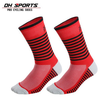 DH SPORTS Велосипедни чорапи Удобни противоплъзгащи найлонови състезателни чорапи Дишащи Мъже Жени Calcetines Ciclismo Спортни чорапи на открито