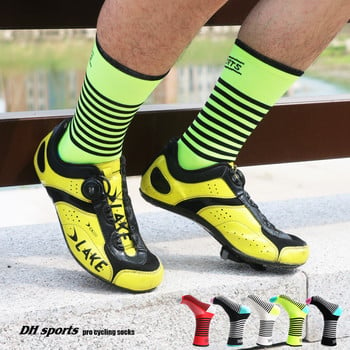 DH SPORTS Велосипедни чорапи Удобни противоплъзгащи найлонови състезателни чорапи Дишащи Мъже Жени Calcetines Ciclismo Спортни чорапи на открито