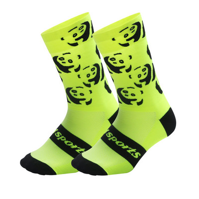 Profesionalne biciklističke čarape Road Bike Panda Pattern Sportske prozračne kompresijske biciklističke čarape za muškarce i žene koje upijaju znoj