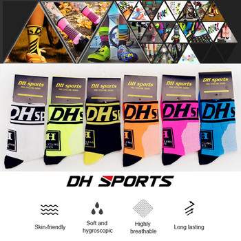 DH Sports Професионални чорапи за колоездене Мъже Жени Защита на краката Дишащ чорап Чорапи за бягане на открито Аксесоари за велосипеди