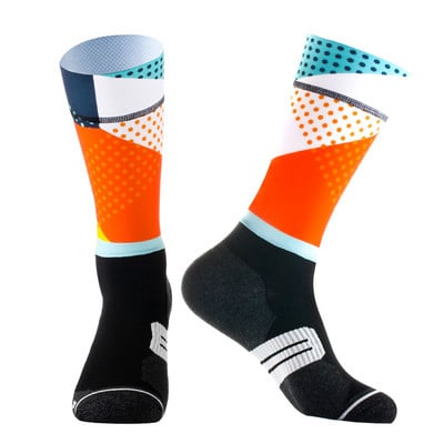 Professzionális kerékpáros zoknik csúszásmentes, légáteresztő kerékpáros zoknik Kompressziós sportzokni kerékpár Flotta Versenyzokni férfi és női