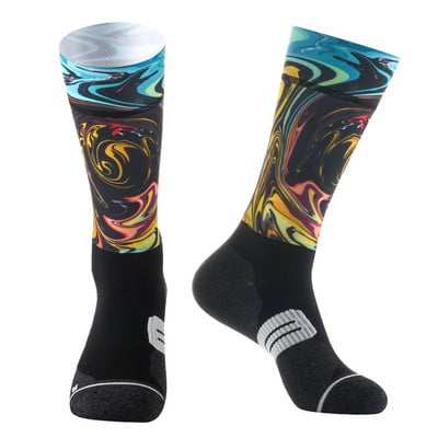 Professzionális kerékpáros zoknik csúszásmentes, légáteresztő kerékpáros zoknik Kompressziós sportzokni kerékpár Flotta Versenyzokni férfi és női