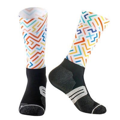 Professzionális kerékpáros zoknik csúszásmentes, légáteresztő kerékpáros zoknik Kompressziós sportzokni kerékpár Flotta Versenyzokni férfi és női