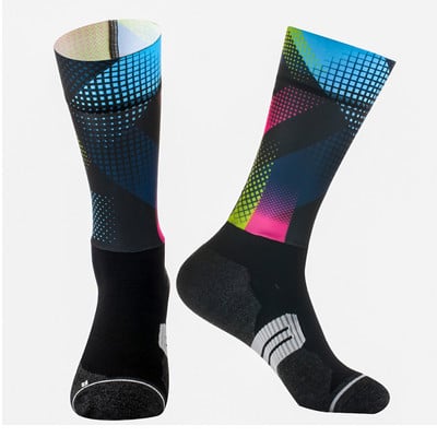 Professzionális kerékpáros zoknik csúszásmentes, légáteresztő kerékpáros zoknik Kompressziós sportzokni kerékpár Flotta Versenyzokni férfi és női
