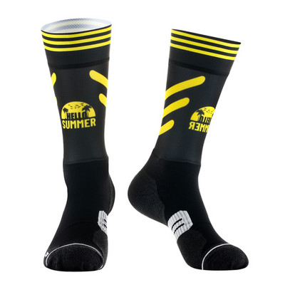 Professzionális kerékpáros zoknik csúszásmentes, légáteresztő kerékpáros zoknik Kompressziós sportzokni kerékpár Flotta Versenyzokni férfi és női