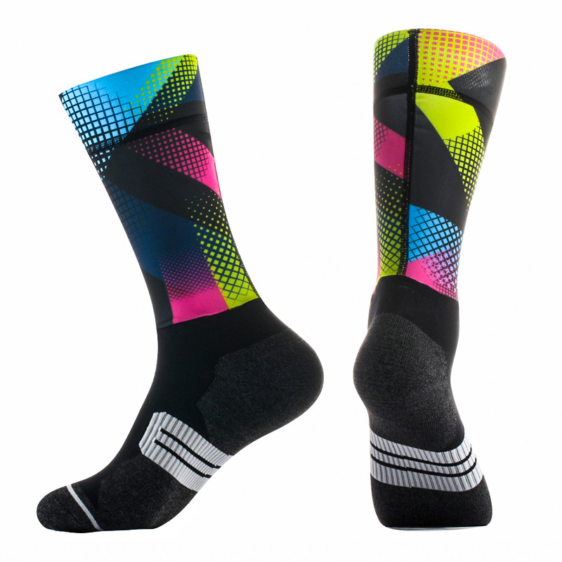 Professzionális kerékpáros zoknik csúszásmentes, légáteresztő kerékpáros zoknik Kompressziós sportzokni kerékpár Flotta Versenyzokni férfi és női
