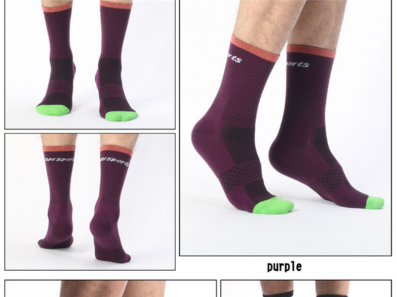 DH SPORTS Kiváló minőségű professzionális kerékpáros zoknik Férfi Női Kerékpárzokni Szabadtéri Futó MTB kerékpár Légáteresztő zokni