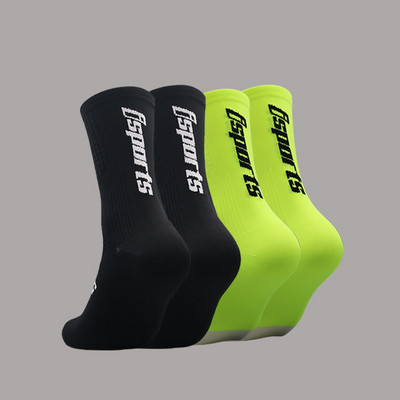 isports 20223 Велосипедни чорапи Man Bike Running Mtb Мъжки велосипедни компресионни високи до коляното Смешни бели Blace Черно зелени