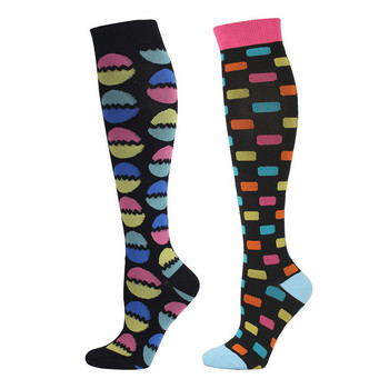 Колоездене Компресионни чорапи Професионални външни противоплъзгащи дишащи памучни чорапи за бягане унисекс с шаблон за Хелоуин