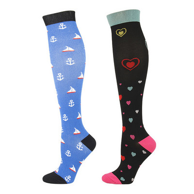 Kerékpáros kompressziós zokni Professzionális kültéri csúszásgátló, lélegző pamut futó zokni Halloween mintával