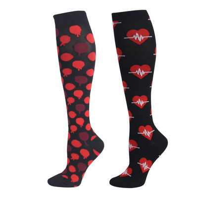 Kerékpáros kompressziós zokni Professzionális kültéri csúszásgátló, lélegző pamut futó zokni Halloween mintával