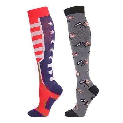 Kerékpáros kompressziós zokni Professzionális kültéri csúszásgátló, lélegző pamut futó zokni Halloween mintával