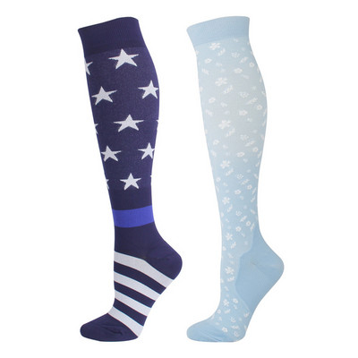 Kerékpáros kompressziós zokni Professzionális kültéri csúszásgátló, lélegző pamut futó zokni Halloween mintával