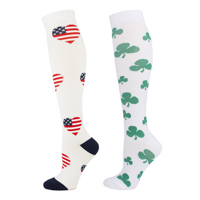 Kerékpáros kompressziós zokni Professzionális kültéri csúszásgátló, lélegző pamut futó zokni Halloween mintával