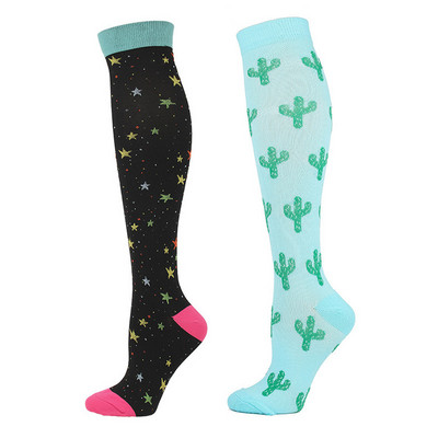 Kerékpáros kompressziós zokni Professzionális kültéri csúszásgátló, lélegző pamut futó zokni Halloween mintával