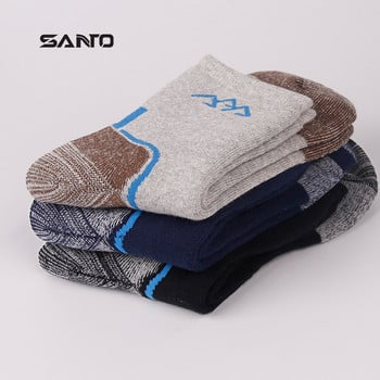 SANTO 1 чифт S014 Изключително дебели мъжки чорапи Дезодорант Тъкани Удобни спортни обувки Колоездене Тренировка Къмпинг Туризъм