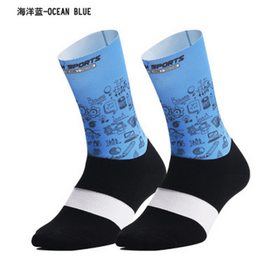 DH Sports Imprimate Șosete de ciclism anti-alunecare Șosete profesionale MTB pentru bicicletă rutieră Bărbați, femei, curse, șosete de alergare, calcetines ciclismo