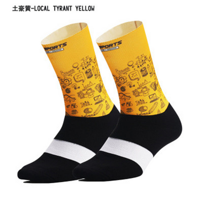 DH Sports Imprimate Șosete de ciclism anti-alunecare Șosete profesionale MTB pentru bicicletă rutieră Bărbați, femei, curse, șosete de alergare, calcetines ciclismo