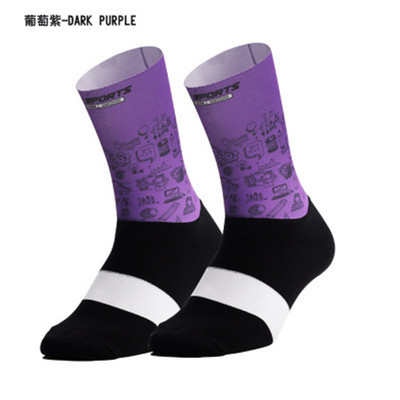 DH Sports Imprimate Șosete de ciclism anti-alunecare Șosete profesionale MTB pentru bicicletă rutieră Bărbați, femei, curse, șosete de alergare, calcetines ciclismo