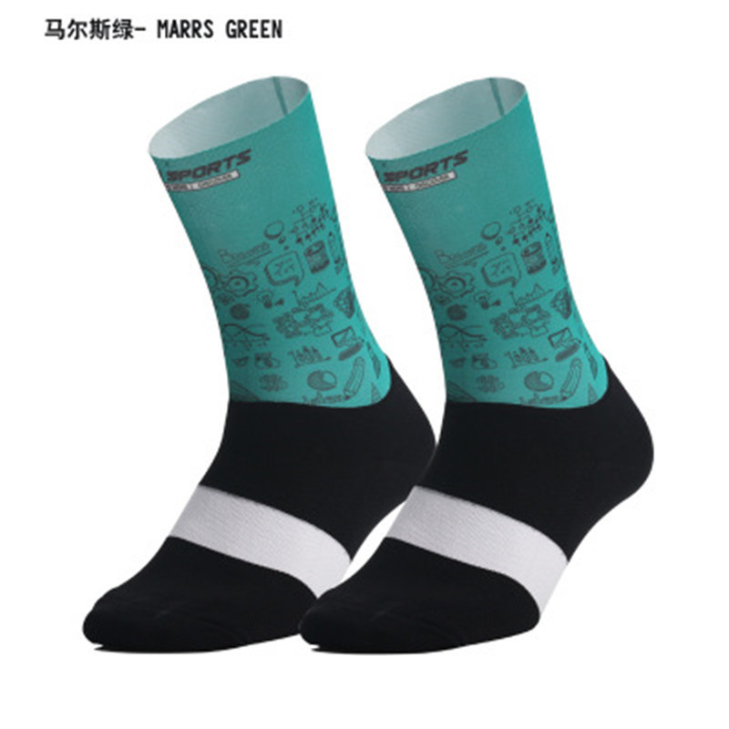 DH Sports Imprimate Șosete de ciclism anti-alunecare Șosete profesionale MTB pentru bicicletă rutieră Bărbați, femei, curse, șosete de alergare, calcetines ciclismo