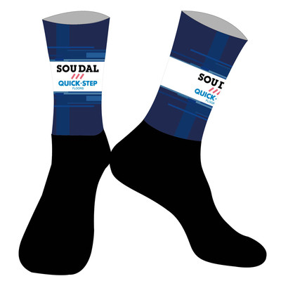 LASER CUT ÜKS PAAR 2023 SOUDAL QUICK STEP INEOS TEAM Jalgrattasokid Libisemisvastased Rattasõidud MITI Hingav meestele ja naistele