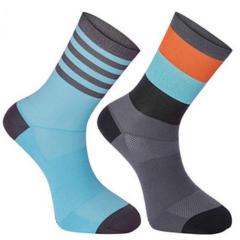 ZFLAMER 2023 Нови чорапи за колоездене Мъжки спортни външни черни бели дишащи чорапи за шосейни велосипеди S24